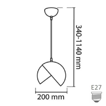 CreaLight YL-252-S Siyah-Eskitme Retro Avize