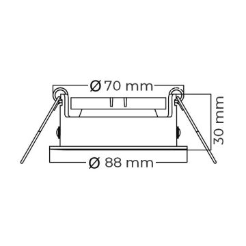 Braytron SBH03-04050 Sıva Altı Beyaz Yuvarlak Spot Kasası