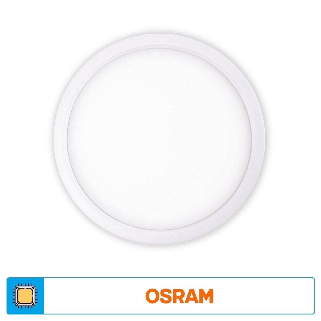 ACK AD05-02400 24 Watt Sıva Altı Yuvarlak Backlight LED Panel - SAMSUNG/OSRAM LED & OSRAM/PHILIPS/LIFUD Driver - Gün Işığı (3000K)