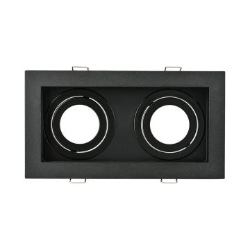 Braytron SBH03-05031 Siyah Sıva Altı İkili Spot Kasası (Metal)