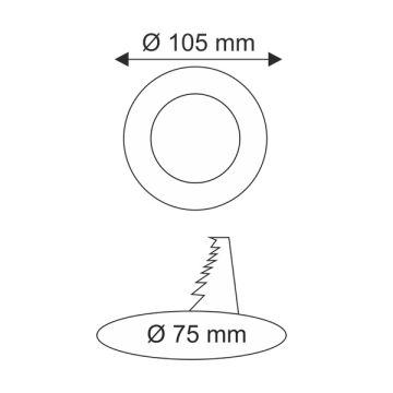 HELIOS HS 1030 6 Watt 3 Fonksiyonlu Sıva Altı Yuvarlak LED Panel (Mavi - Beyaz)