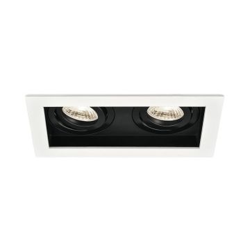 Braytron SBH03-05030 Sıva Altı Siyah-Beyaz İkili Spot Kasası (Metal)