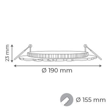 ACK AH04-11205 9 Watt Gold Dekoratif LED Panel - Gün Işığı (3000K)