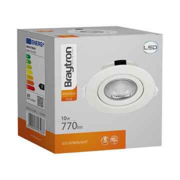 Braytron BD02-01030 10 Watt Sıva Altı Yuvarlak LED Spot - Beyaz Işık (6500K)