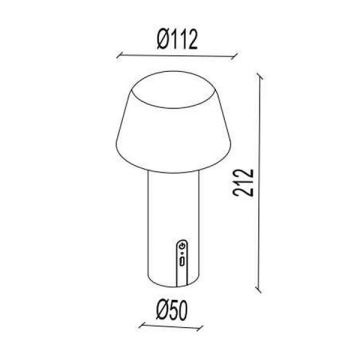 JUPITER JT003 K Kırmızı 2 Watt Şarjlı LED Masa Lambası