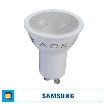ACK AA25-01553 5 Watt GU10 Duylu Mercekli Dimli LED Ampul - SAMSUNG Ledli - Beyaz Işık (6500K)