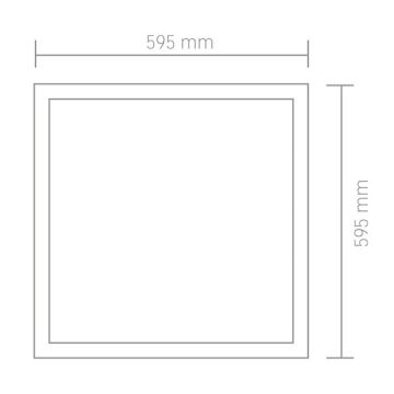 VOLTEK VPKSUKB04865 48 Watt Sıva Üstü 60x60 Backlight LED Panel - Beyaz Işık (6500K)