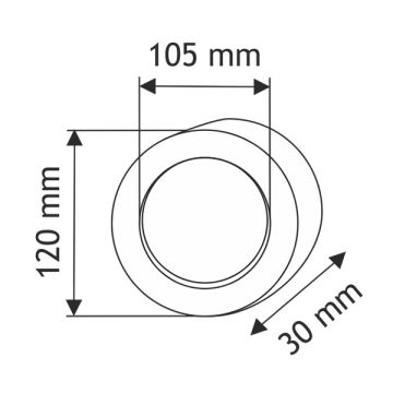 HELIOS HS 1027 18 Watt Ayarlanabilir Sıva Altı Yuvarlak Backlight LED Panel