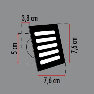 ERKled ERK5032 2 Watt Krom Sıva Altı Kare LED Merdiven Armatürü