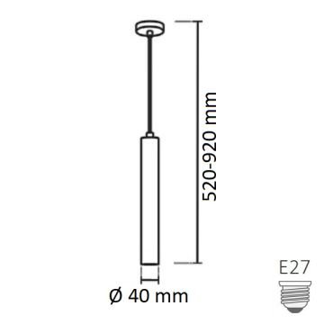 CreaLight YL-641-S Siyah Boru Sarkıt Avize