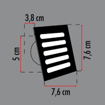 ERKled ERK5031 2 Watt Krom Sıva Altı Kare LED Merdiven Armatürü