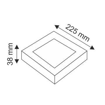 HELIOS HS 1040 18 Watt Sıva Üstü Kare LED Panel