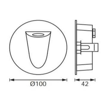 JUPITER LW986 5 Watt Beyaz Sıva Altı Yuvarlak Dış Mekan LED Merdiven Armatürü - Metal - Gün Işığı (3000K)