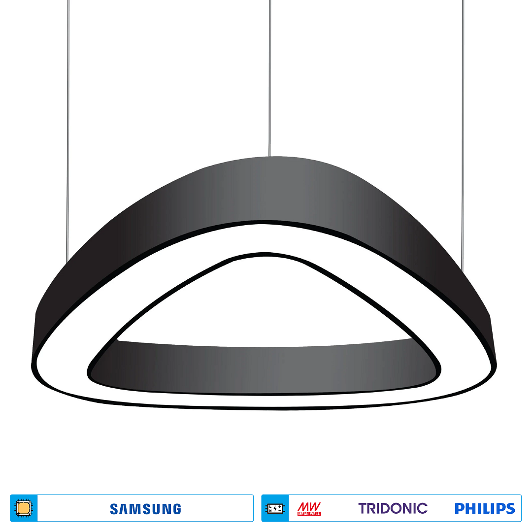 ACK AL02-04801 85 Watt Üçgen Halka Sıva Üstü Lineer Armatür - SAMSUNG/OSRAM LED & MEAN WELL/PHILIPS/TRIDONIC Driver