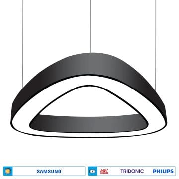 ACK AL02-04801 85 Watt Üçgen Halka Sıva Üstü Lineer Armatür - SAMSUNG/OSRAM LED & MEAN WELL/PHILIPS/TRIDONIC Driver
