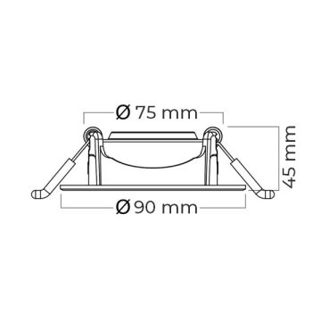 Braytron BD02-00500 5 Watt Sıva Altı Yuvarlak LED Spot - Gün Işığı (3000K)