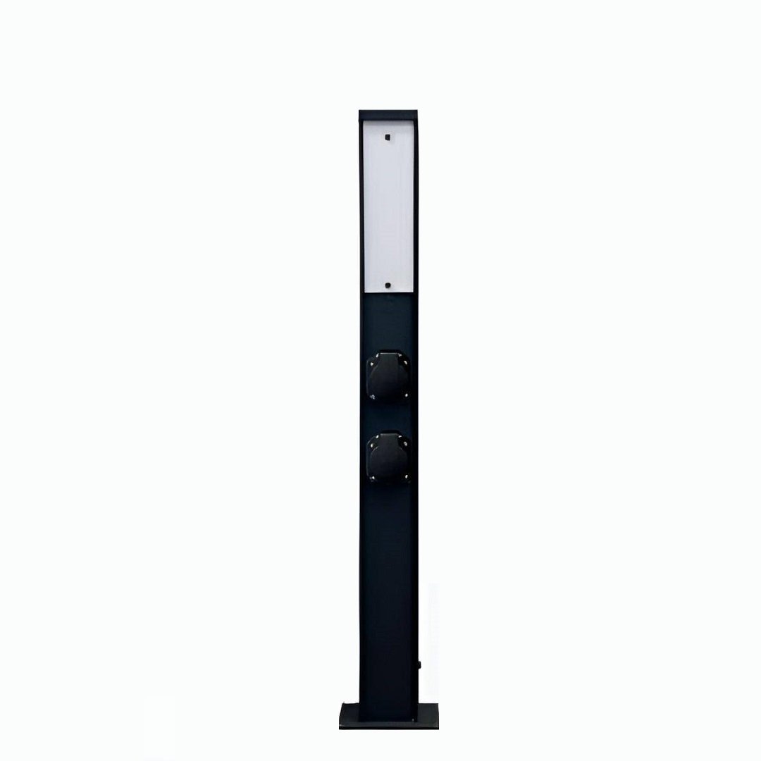 CreaLight CL-B-117 12 Watt 75 cm Kapaklı Topraklı Prizli LED Bollard Armatür - Metal Gövde - SAMSUNG/OSRAM LED & MEAN WELL/EAGLERISE Driver - IP65 - Gün Işığı (3000K)