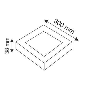 HELIOS HS 1041 24 Watt Sıva Üstü Kare LED Panel