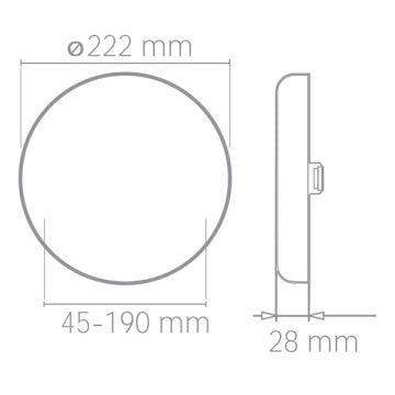 VOLTEK VPSAYB03630D 36 Watt Ayarlanabilir Yuvarlak LED Panel - Gün Işığı (3000K)