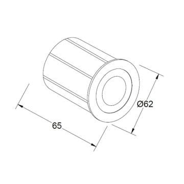 JUPITER LW476 1.8 Watt Antrasit Sıva Altı Yuvarlak Dış Mekan LED Merdiven Armatürü - Metal - Gün Işığı (3000K)