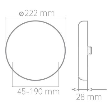 VOLTEK VPSAYB03665D 36 Watt Ayarlanabilir Yuvarlak LED Panel - Beyaz Işık (6500K)