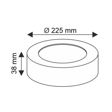 HELIOS HS 1038 18 Watt Sıva Üstü Yuvarlak LED Panel