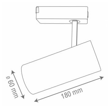 goldX ZE765 Siyah/Beyaz Kasa 20 Watt LED Ray Spot