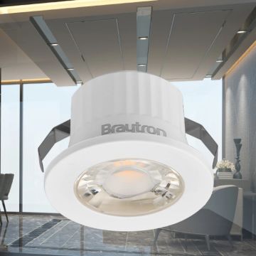 Braytron BH06-00230 Beyaz Kasa 3 Watt Sıva Altı Dış Mekan Mini LED Spot - Beyaz Işık (6500K)