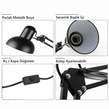 CATA CT-8405 New York Siyah Masa Lambası