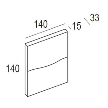 JUPITER LW487 3 Watt Antrasit Sıva Üstü Kare Dış Mekan LED Merdiven Armatürü - Metal - Gün Işığı (3000K)