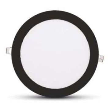 VOLTEK VPSAYS01865 18 Watt Siyah Kasa Sıva Altı Yuvarlak LED Panel - Beyaz Işık (6500K)