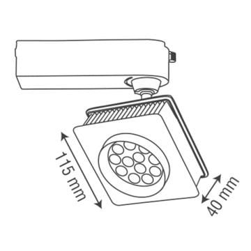 goldX ZE546 Beyaz Kasa 30 Watt OSRAM LED Ray Spot - Beyaz Işık (6000K)