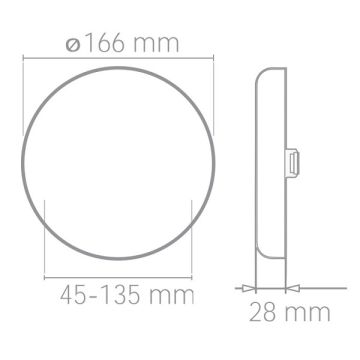 VOLTEK VPSAYB02430D 24 Watt Ayarlanabilir Yuvarlak LED Panel - Gün Işığı (3000K)