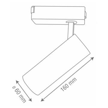 goldX ZE764 Siyah/Beyaz Kasa 12 Watt LED Ray Spot