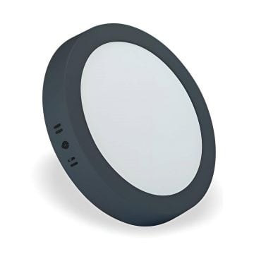 HELIOS HS 1039 18 Watt Siyah Kasa Sıva Üstü Yuvarlak LED Panel