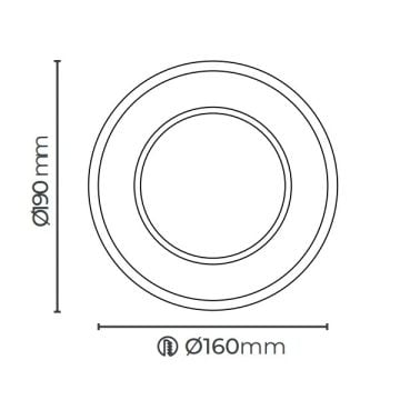 MOLLED MOL2085Y Siyah/Beyaz Kasa Yuvarlak 9 Watt Sıva Altı LED Spot (SAMSUNG/OSRAM LED)