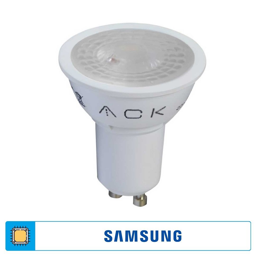 ACK AA24-01750 7 Watt GU10 Duylu Mercekli LED Ampul - SAMSUNG Ledli - Gün Işığı (3000K)