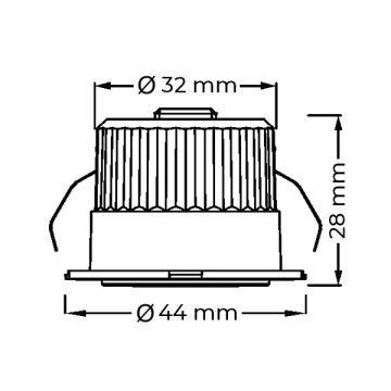 Braytron BH06-00201 Siyah Kasa 3 Watt Sıva Altı Dış Mekan Mini LED Spot - Gün Işığı (3000K)