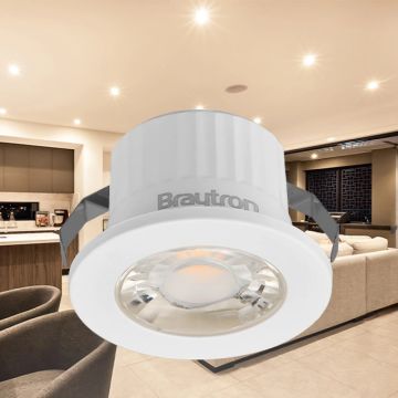 Braytron BH06-00200 Beyaz Kasa 3 Watt Sıva Altı Dış Mekan Mini LED Spot - Gün Işığı (3000K)