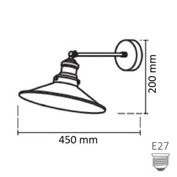 CreaLight YL-3741 Siyah-Eskitme Retro Aplik