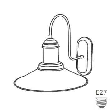 CreaLight YL-1038 Şapkalı Eskitme Retro Aplik