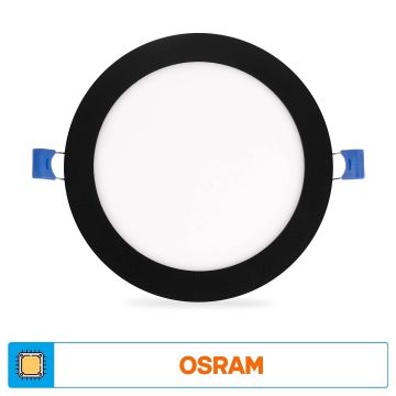 ACK AP01-01501 15 Watt Sıva Altı Siyah Kasa Yuvarlak LED Panel - OSRAM LED - Ilık Beyaz (4000K)