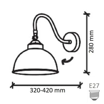 CreaLight YL-3742 Hareketli Siyah Retro Aplik