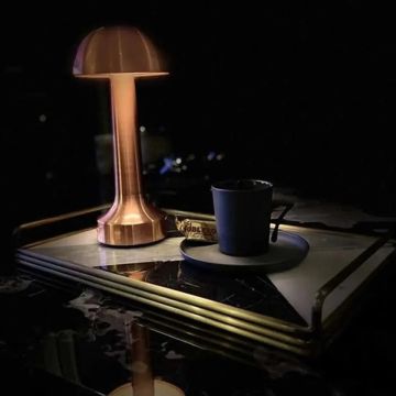 CATA CT-8430 Lizbon 3 Watt Dimli ve Dokunmatik, Şarjlı LED Masa Lambası - 3 Işık Renkli (Eskitme)