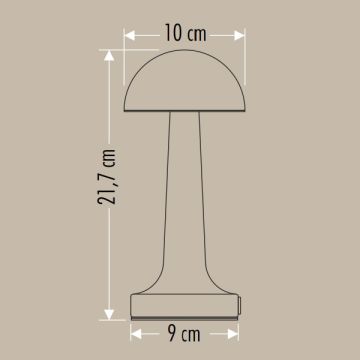 CATA CT-8430 Lizbon 3 Watt Dimli ve Dokunmatik, Şarjlı LED Masa Lambası - 3 Işık Renkli (Eskitme)