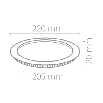 VOLTEK VPSAYB01840 18 Watt Sıva Altı Yuvarlak LED Panel - Ilık Beyaz (4000K)