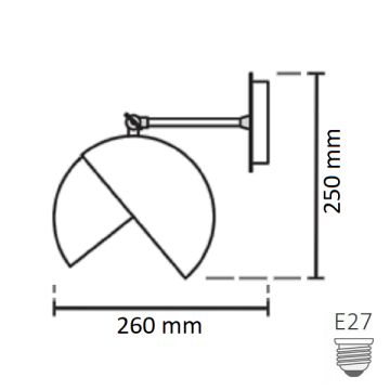 CreaLight YL-252-A Siyah-Eskitme Retro Aplik