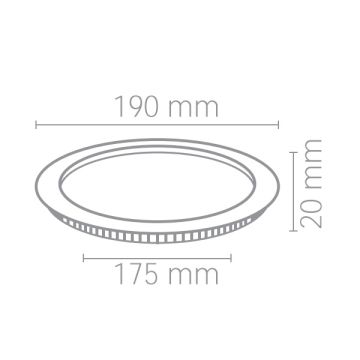 VOLTEK VPSAYB01540 15 Watt Sıva Altı Yuvarlak LED Panel - Ilık Beyaz (4000K)