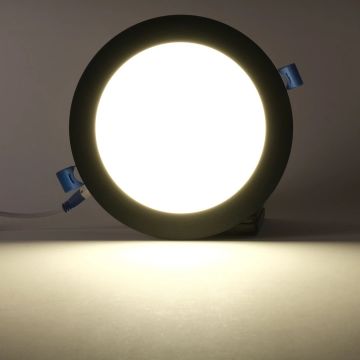 ACK AP01-01211 12 Watt Sıva Altı Siyah Kasa Yuvarlak LED Panel - OSRAM LED - Gün Işığı (3000K)