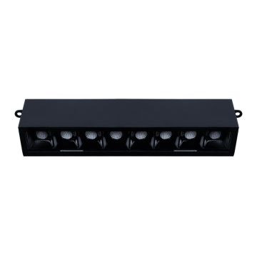 goldX ZE081 Siyah/Beyaz Kasa 16 Watt 27 cm Sıva Üstü Lensli Lineer Armatür (SAMSUNG LED & EAGLERISE Driver)